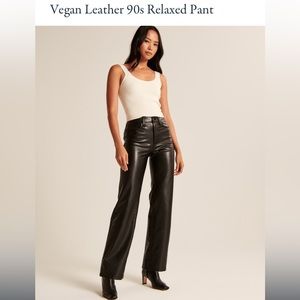 NWT Abercrombie 90s relaxed high rise vegan leather pants